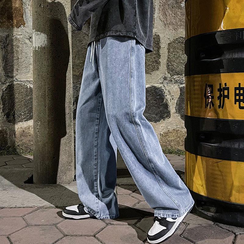Men's Retro Washed Straight Loose Casual Jeans - Hipster Collections