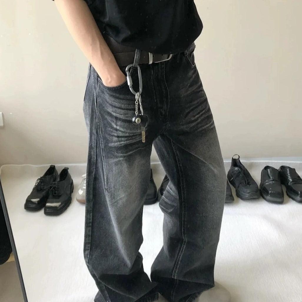 Retro Washed Black Distressed All-matching Jeans - Hipster Collections