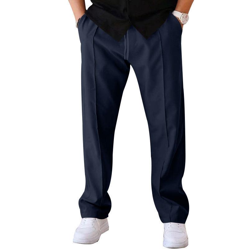 Men's Trousers Sports Casual Loose Straight Pants With Drawstring Design Clothing - Hipster Collections