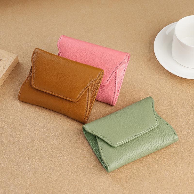 Japanese Coin Purse Cowhide Multi-functional Small Leather Card Holder - Hipster Collections