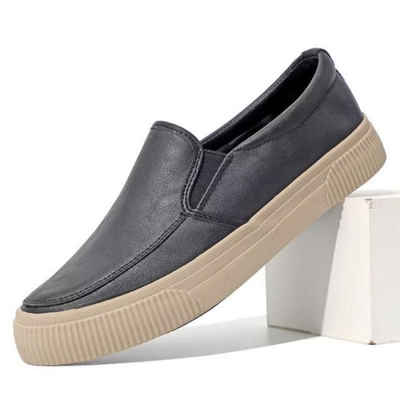 All-matching Men's Leather Shoes Breathable Casual Fashion Low-top Sneakers - Hipster Collections