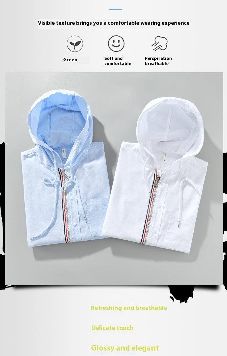 Cotton Hooded Shirt Coat American Casual Men - Hipster Collections