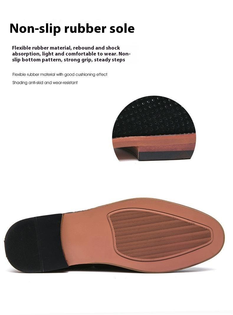 Punching Breathable Slip On Leather Shoes British - Hipster Collections