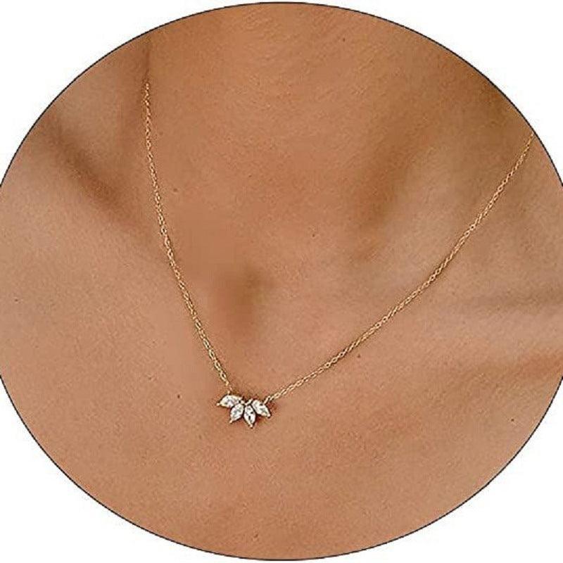 Minimalist Shining Flower Petal Necklace For Women & Girls - Hipster Collections