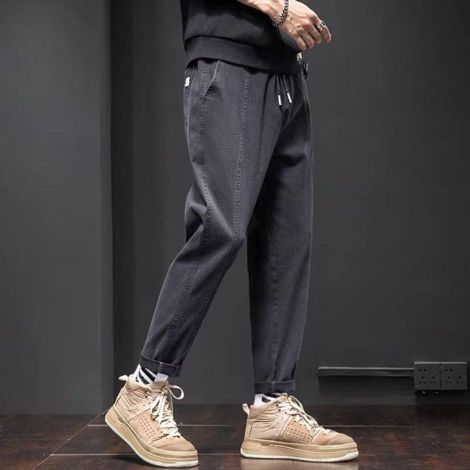 Labor Protection Work Jeans Plus Size Loose Tappered Drawstring Wear-resistant Stain-resistant Harem Pants - Hipster Collections