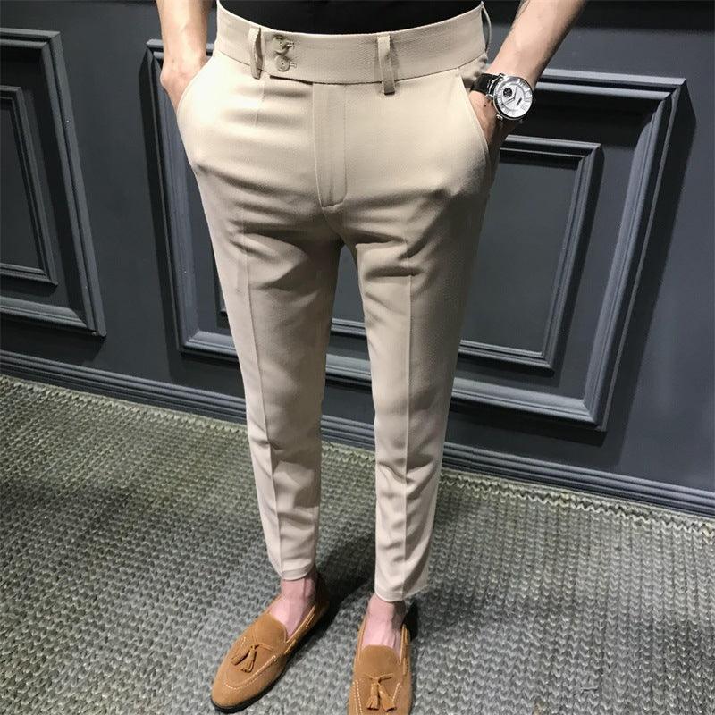 Men's Slim Fit Versatile Casual Cropped Pants - Hipster Collections