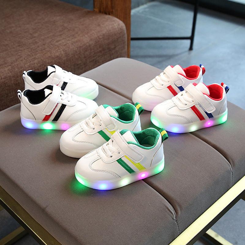 Kimmy White LED Sneakers Shoes - Hipster Collections