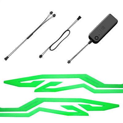 Motorcycle Helmet EL Cold Light Helmet Light Strip Night Signal Luminous Modified Strip Helmet Sticker - Hipster Collections