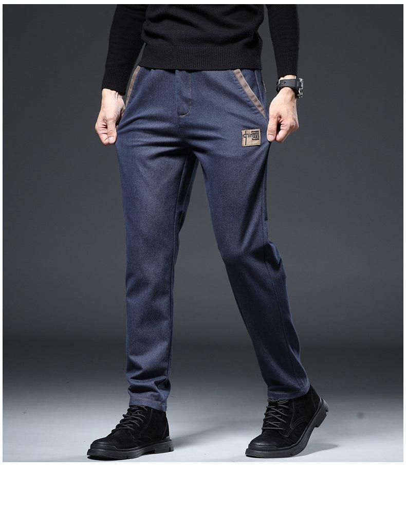 Embroidery Trend Slim Straight Pants Men - Hipster Collections