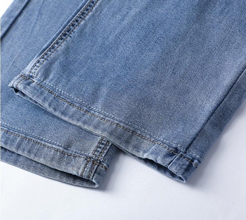 Men's Thin Loose Straight Ice Silk Jeans - Hipster Collections