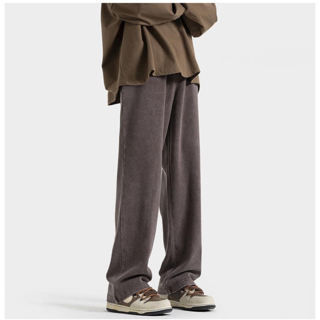 Fashion Plus Size American Retro Heavy Washed Sweatpants - Hipster Collections