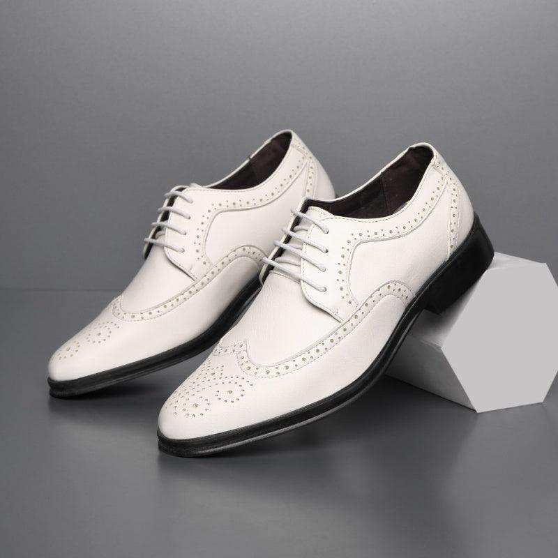 Block Carved Casual Leather Shoes For Men - Hipster Collections