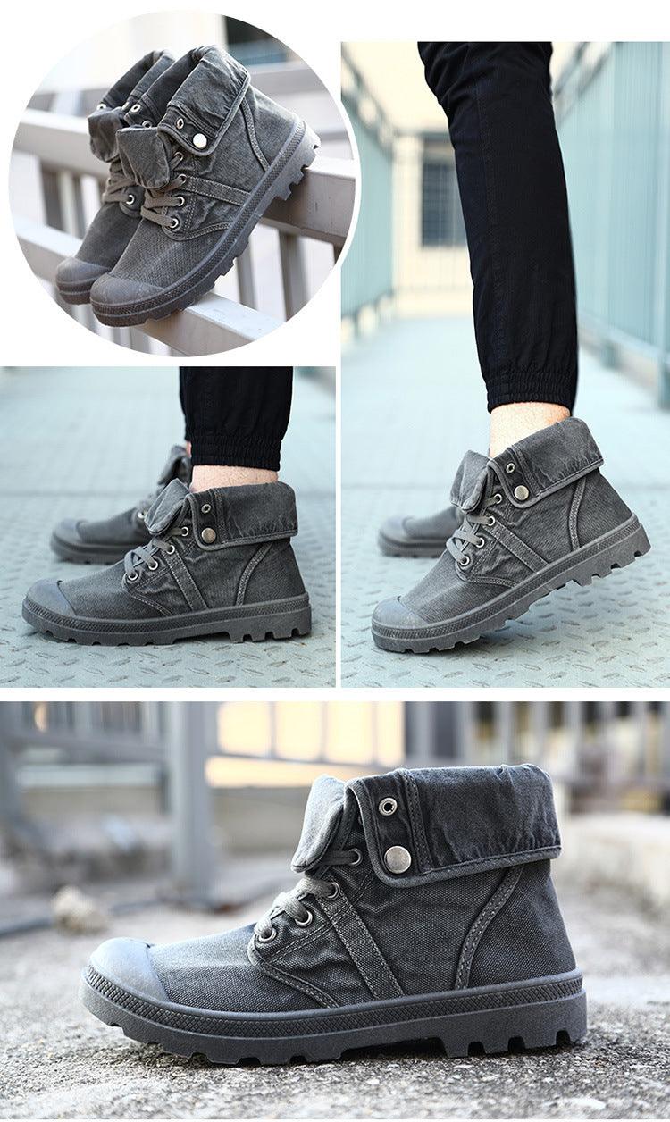Platform High-top Canvas Flanging Martin Fashionable Sports Shoes - Hipster Collections