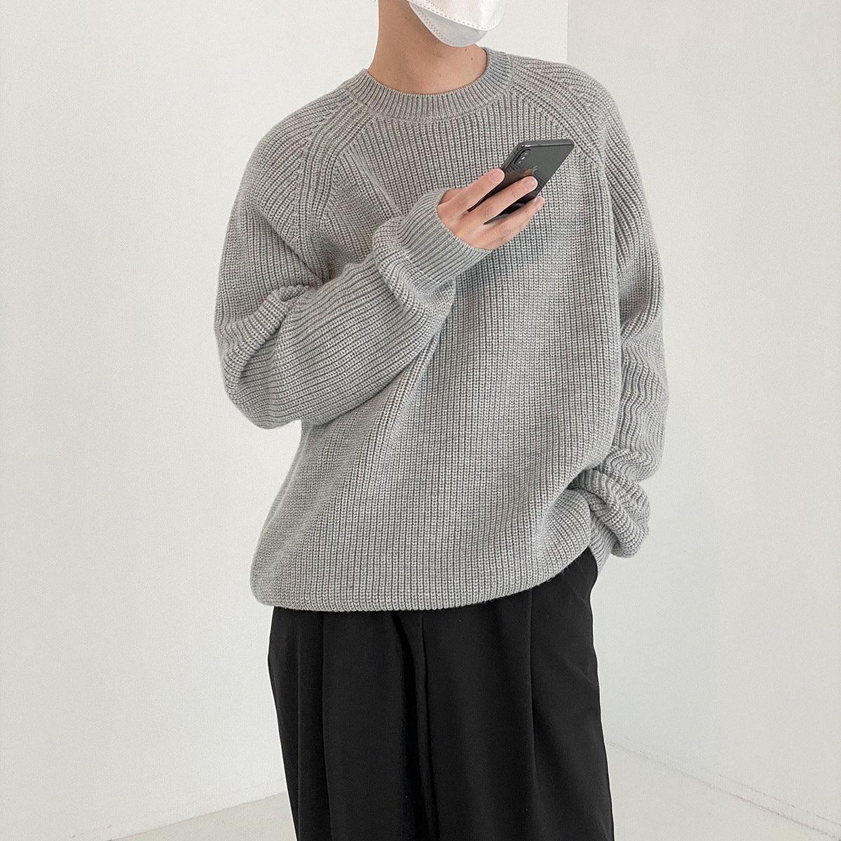 Sweater Men's Loose And Lazy Style All-matching Pullover Thickened Sweater - Hipster Collections