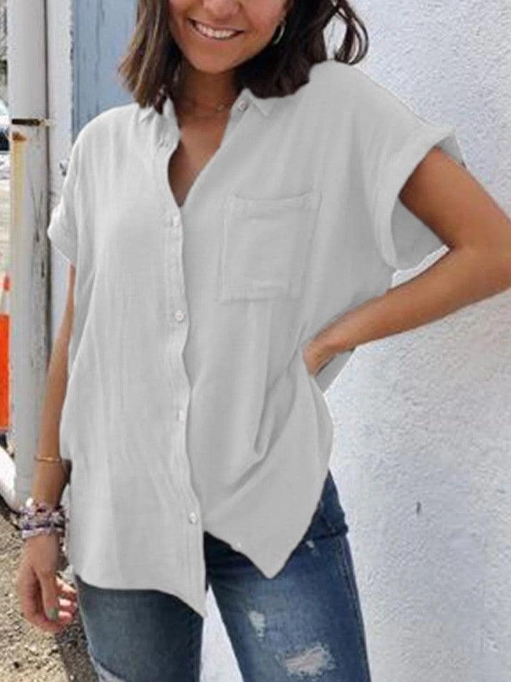 Casual Cotton And Linen Short Sleeve - Hipster Collections