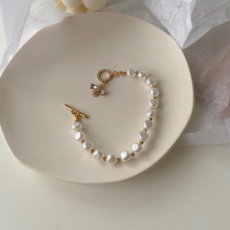 Natural Stone Pearl Pendant Bracelet For Woman - Hipster Collections