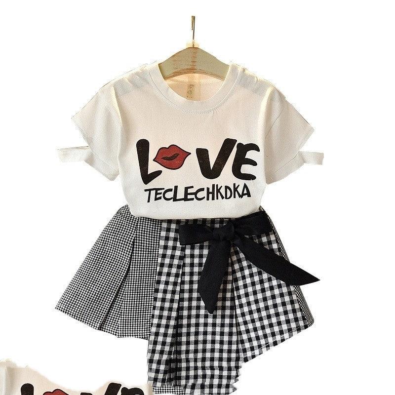 Kids Baby Girls Clothing Sets Summer TShirts Skirt Clothes - Hipster Collections