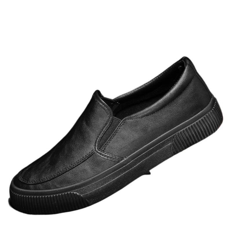 All-matching Men's Leather Shoes Breathable Casual Fashion Low-top Sneakers - Hipster Collections