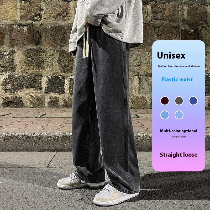 Men's Retro Washed Straight Loose Casual Jeans - Hipster Collections