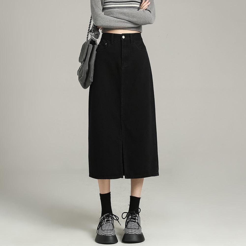 Women's Black Skirt Spring And Autumn - Hipster Collections