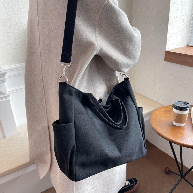 Women's Autumn Capacity Retro Simple Canvas Bag - Hipster Collections