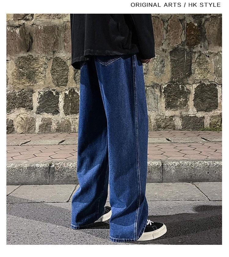 Men's Retro Washed Straight Loose Casual Jeans - Hipster Collections