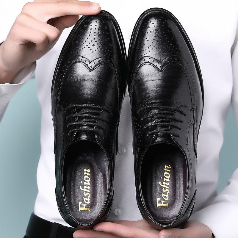 Block Carved Casual Leather Shoes For Men - Hipster Collections
