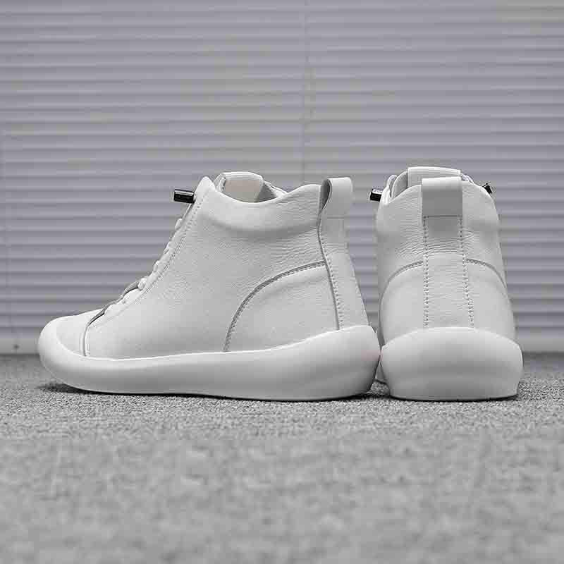 Men's Leather High-top Casual Ankle Boots - Hipster Collections