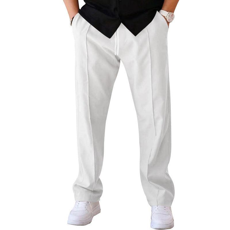 Men's Trousers Sports Casual Loose Straight Pants With Drawstring Design Clothing - Hipster Collections