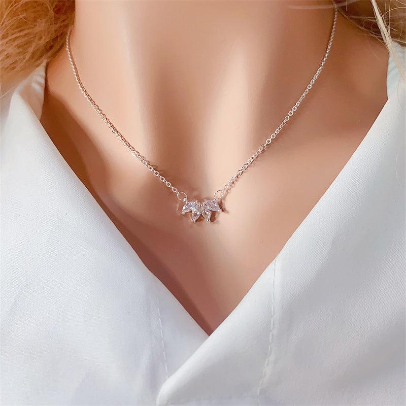 Minimalist Shining Flower Petal Necklace For Women & Girls - Hipster Collections