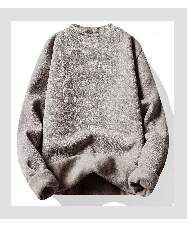 Men's Sweater Round Neck Long Sleeve Sweater Loose Splicing Knitwear Bottoming Top - Hipster Collections