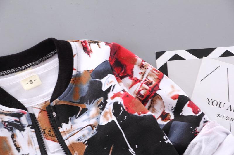 Boys Handsome Autumn And Winter Clothes Three-Piece Kid Clothes - Hipster Collections