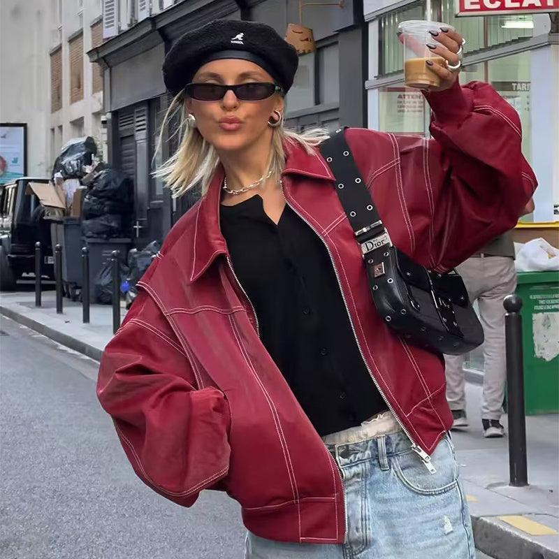 Retro Jacket Cool Stand Collar Long Sleeve Jacket - Hipster Collections