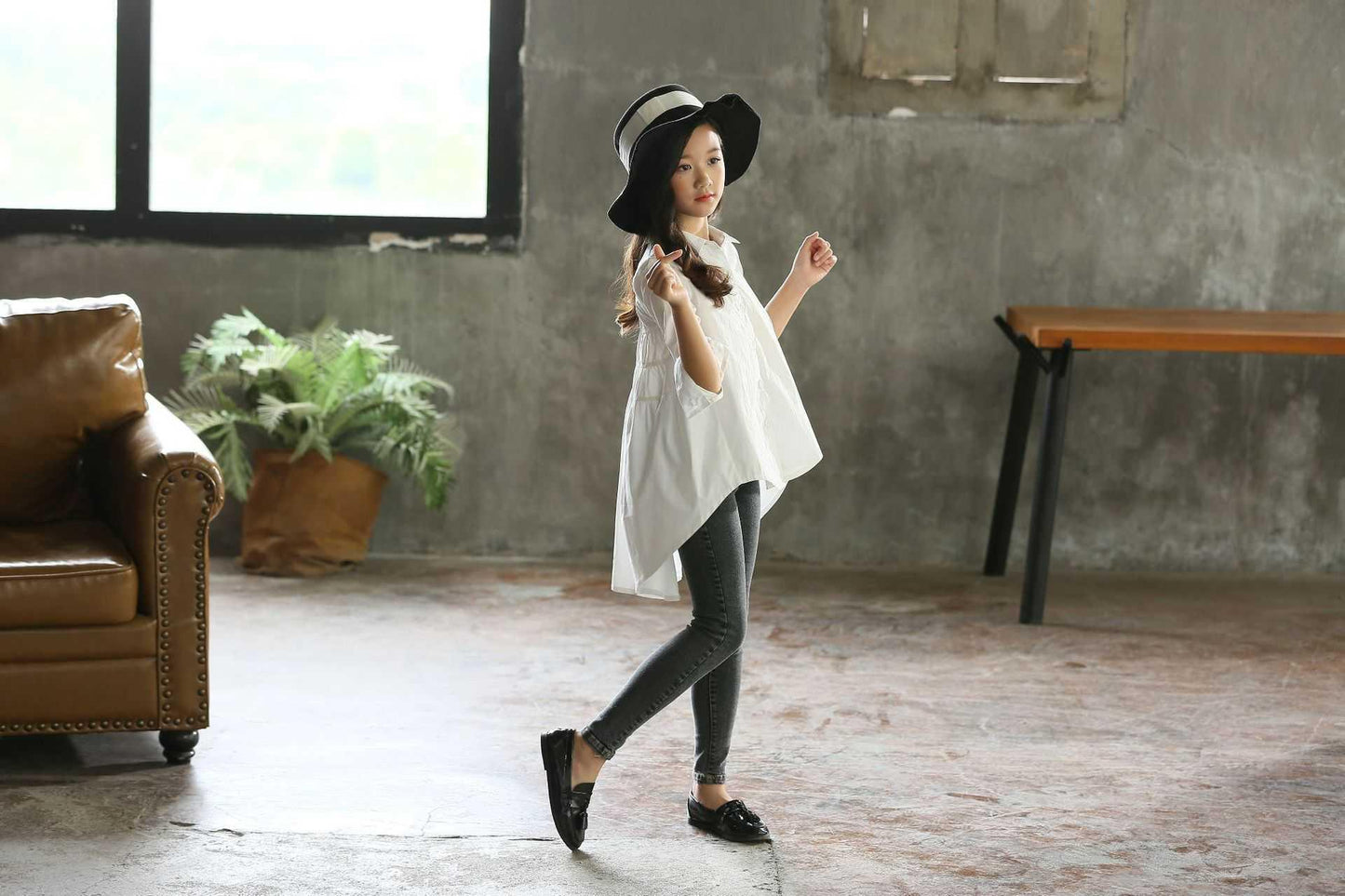Girls' Big Kids Loose Fashionable Tops Korean Style Shirts Big Kids' Swallowtails - Hipster Collections