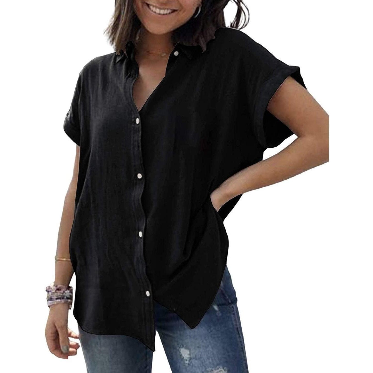 Casual Cotton And Linen Short Sleeve - Hipster Collections