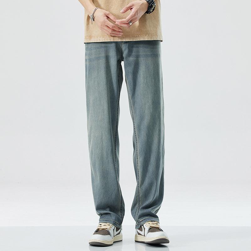 Men's Loose Straight Ice Silk Leisure Jeans - Hipster Collections