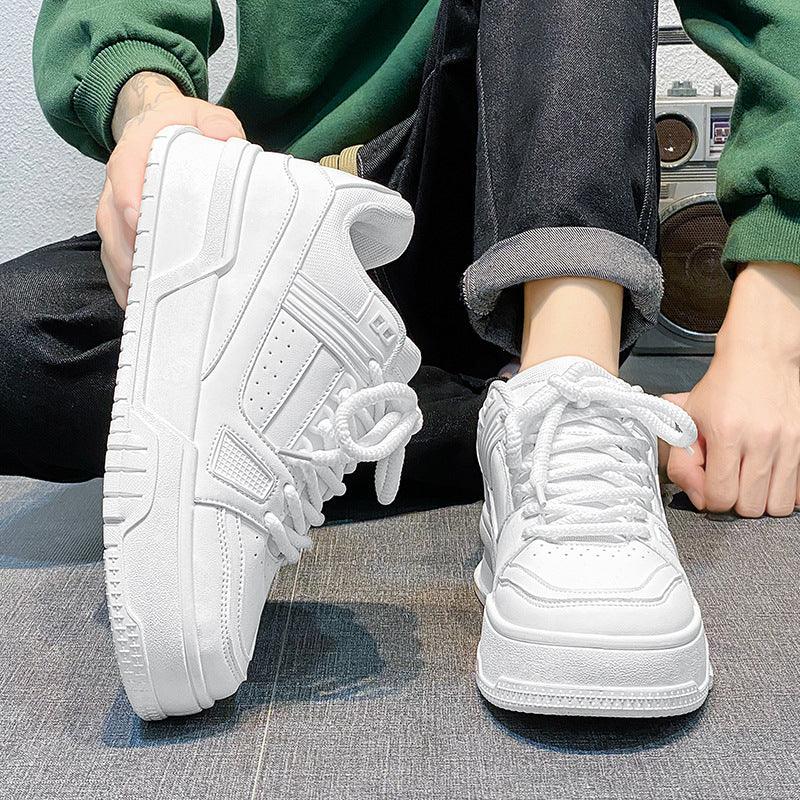 Men's Casual ShoesBoys' Small White Board Shoes With Thick Soles - Hipster Collections