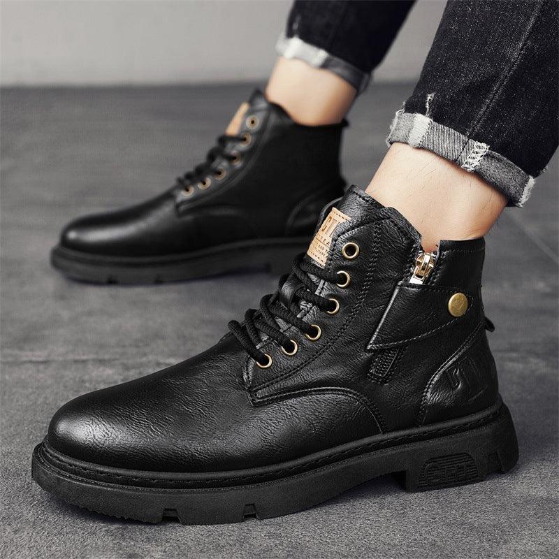 Retro British Style High Cut Martin Boots For Men - Hipster Collections