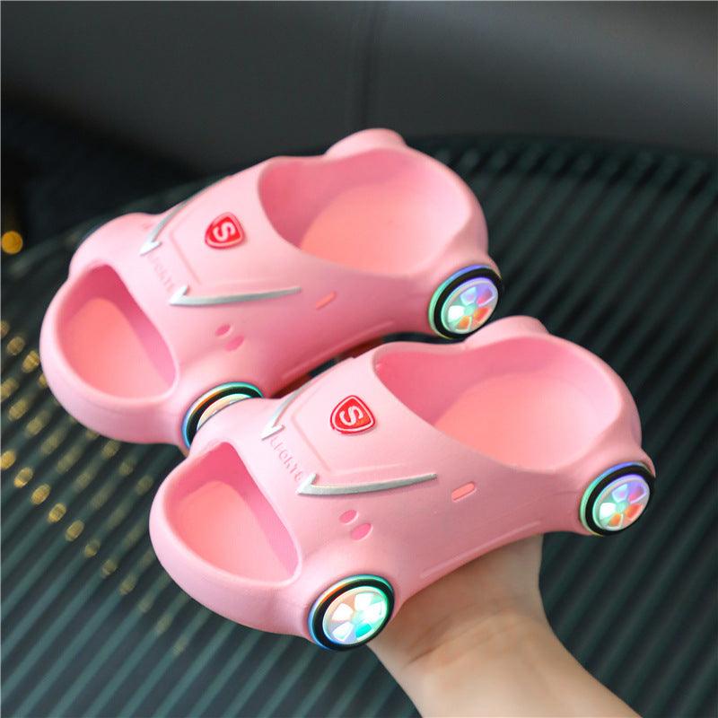 Unisex Kids Glowing Slippers Cartoon Car Sandals - Hipster Collections