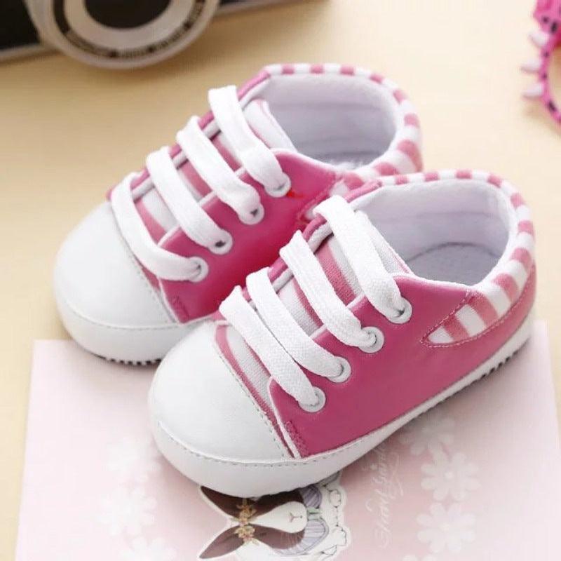Unisex Cotton Cartoon Baby Toddler Shoes With Lace-up Canvas Shoes - Hipster Collections