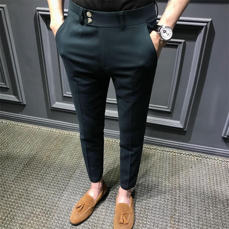 Men's Slim Fit Versatile Casual Cropped Pants - Hipster Collections