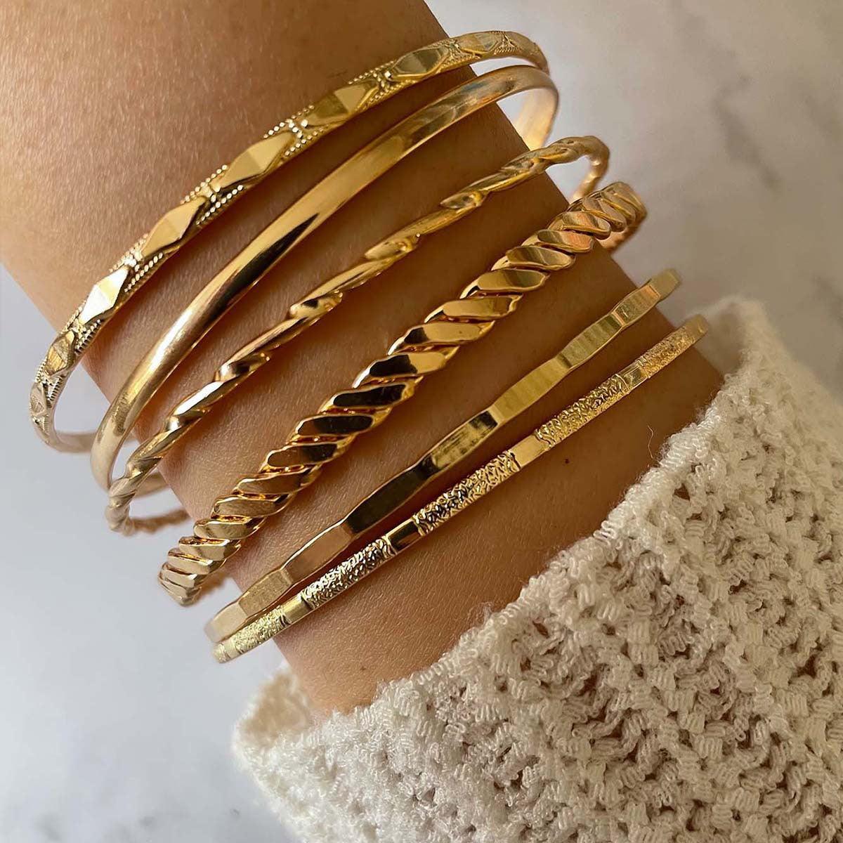 Bohemian Metal Chain Bracelet Set For Women - Hipster Collections