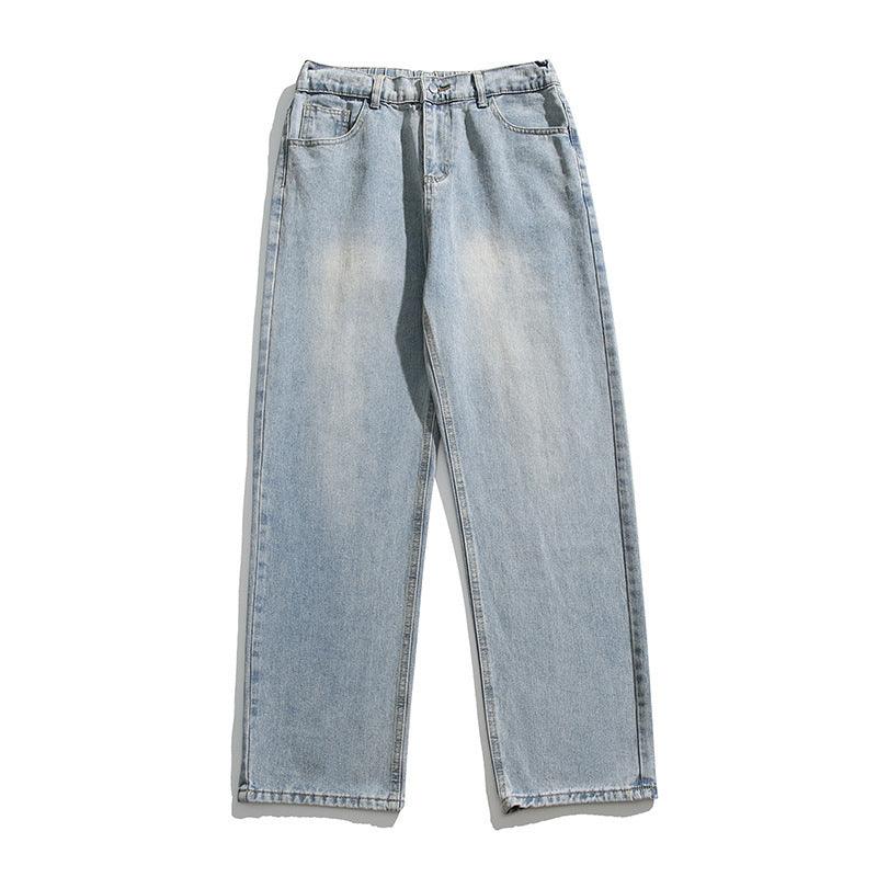 Washed Jeans Men's Spring American Wide Leg Leisure - Hipster Collections