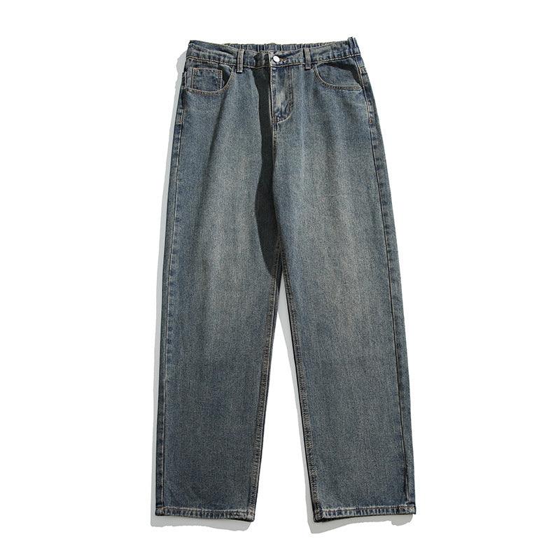 Washed Jeans Men's Spring American Wide Leg Leisure - Hipster Collections