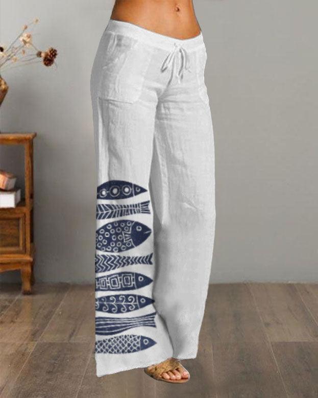 Wide Leg Yoga Pants Women's Loose 3D Digital Printing Loose Trousers Straight-leg Pants - Hipster Collections
