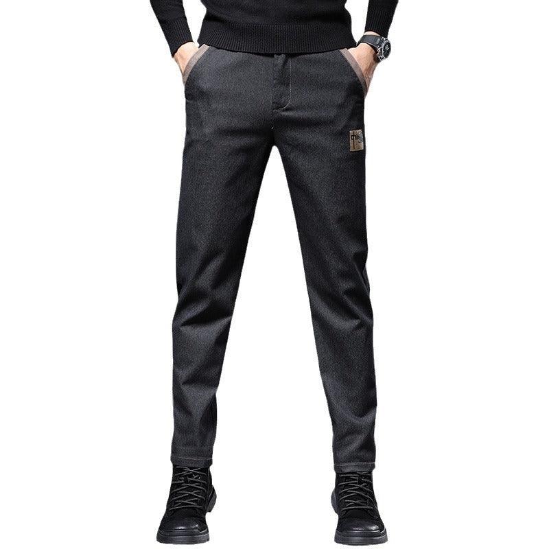 Embroidery Trend Slim Straight Pants Men - Hipster Collections