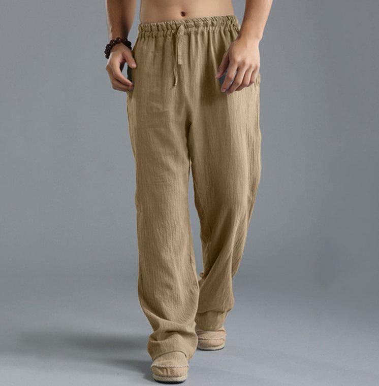 Men's Loose Casual Pants Linen Breathable Sports Trousers - Hipster Collections
