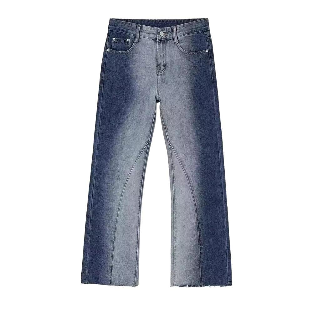 Retro Gradient Jeans Loose Flared Pants - Hipster Collections