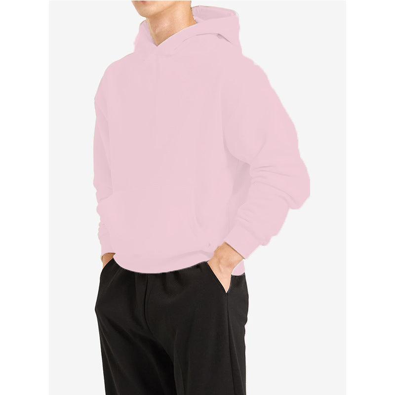 Terry Cotton Solid Color Sports Drop Shoulder Port Hoodie - Hipster Collections
