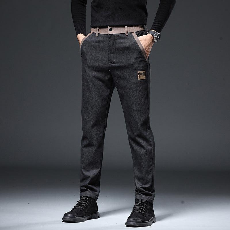 Embroidery Trend Slim Straight Pants Men - Hipster Collections
